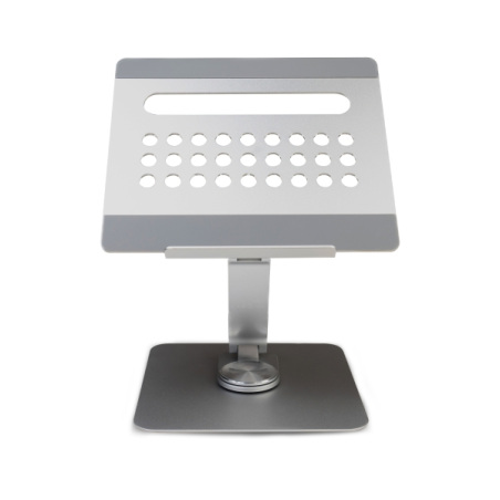 Support pour ordinateur portable Ewent - Aluminium - Multiport 7 en 1 - Rotation à 360° - Réglable - Base antidérapante - Pliabl