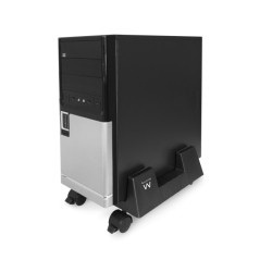 Support d'ordinateur réglable à roulettes Ewent EW1290 - 15,5 à 25,5 cm - Charge maximale : 8 kg - Noir