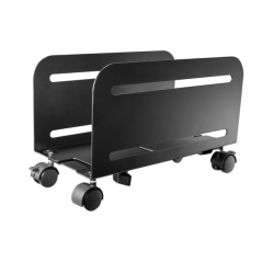 Support d'ordinateur mobile Ewent - Réglable - Poids maximal 10 kg - Roulettes verrouillables - Noir