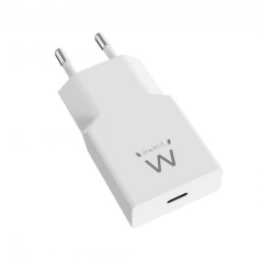 Chargeur Ewent EW1310 GAN 20 W - USB-C - Charge rapide - Haute efficacité - Blanc