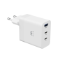 Chargeur USB Ewent EW1323 - 3 ports - Puissance maximale 65 W - 1 port USB A et 2 ports USB C - Blanc