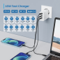 Chargeur USB Ewent EW1323 - 3 ports - Puissance maximale 65 W - 1 port USB A et 2 ports USB C - Blanc
