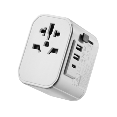 Adaptateur de voyage universel Ewent - Connexions pour l'Europe (Schuko), les États-Unis, le Royaume-Uni, l'Australie et la Chin
