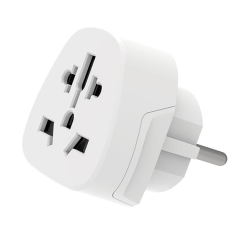 Adaptateur de voyage universel Ewent EW1480 (États-Unis, Royaume-Uni, Australie et Europe) vers Schuko (blanc)