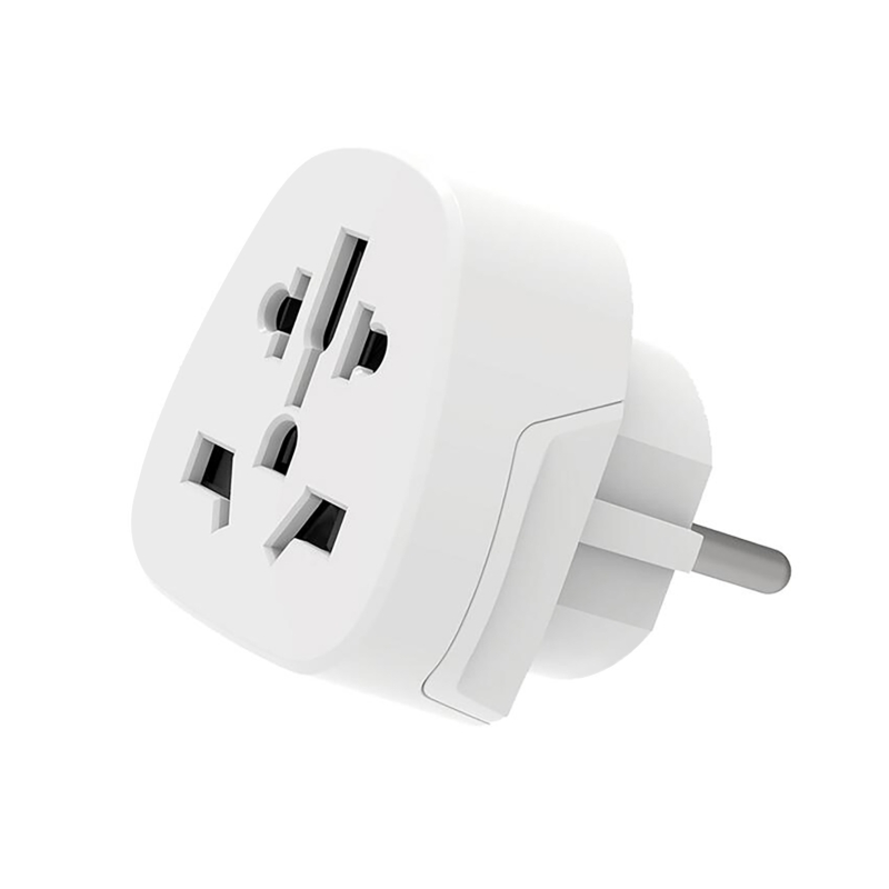 Adaptateur de voyage universel Ewent EW1480 (États-Unis, Royaume-Uni, Australie et Europe) vers Schuko (blanc)