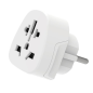Adaptateur de voyage universel Ewent EW1480 (États-Unis, Royaume-Uni, Australie et Europe) vers Schuko (blanc)