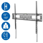 Support mural fixe Ewent EW1504 pour téléviseurs jusqu'à 100 pouces - 75 kg - Noir