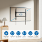 Support mural fixe Ewent EW1507 pour téléviseurs de 32" à 70" - Poids maximal 45 kg - Angle d'inclinaison 0-8º - Noir