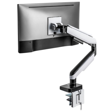 Support de table pour écran/TV RGB Ewent - Pivotant et inclinable - Éclairage RGB - Acier et aluminium - Compatible VESA - Charg