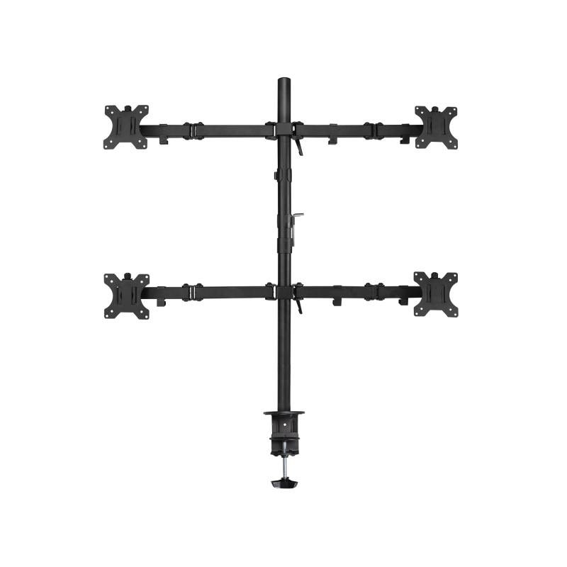 Support de table Ewent EW1514 avec bras articulé pour 4 moniteurs de 10" à 32" - Rotatif - Gestion des câbles - Poids maximum 8