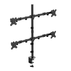 Support de table Ewent EW1514 avec bras articulé pour 4 moniteurs de 10" à 32" - Rotatif - Gestion des câbles - Poids maximum 8