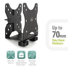 Support d'ordinateur Ewent - Compatible avec différents types de montage - Support d'écran VESA - Montage sur poteau - 120 x 155