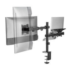 Support de bureau Ewent pour 1 écran et 1 ordinateur portable 34" - jusqu'à 9 kg - Noir