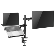 Support de bureau Ewent pour 1 écran et 1 ordinateur portable 34" - jusqu'à 9 kg - Noir