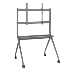 Support TV Ewent pour téléviseurs jusqu'à 86" - Plateau auxiliaire - Hauteur réglable - Gestion des câbles - VESA maximum 800 x