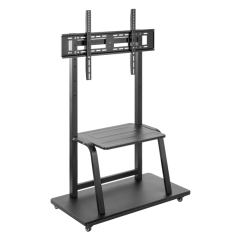 Support TV Ewent pour téléviseurs jusqu'à 100" - Plateau auxiliaire - Hauteur réglable - VESA maximum 800 x 600 - Poids maximum