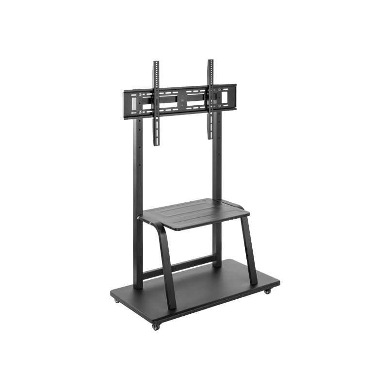 Support TV Ewent pour téléviseurs jusqu'à 100" - Plateau auxiliaire - Hauteur réglable - VESA maximum 800 x 600 - Poids maximum