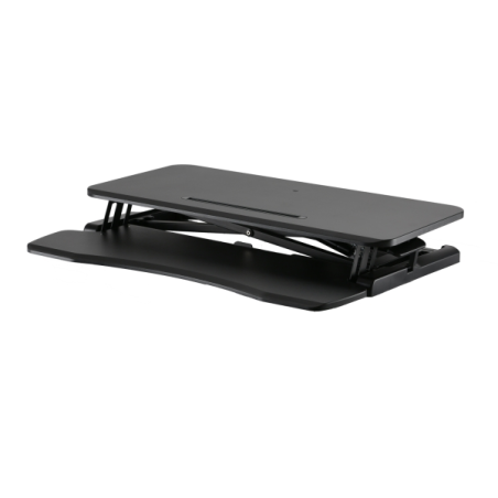 Support d'écran Ewent - Grande surface 80 x 40 cm - Hauteur réglable - Ressort à gaz - Plateau pour clavier - Poids maximal 15 k
