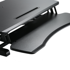 Support d'écran Ewent - Grande surface 80 x 40 cm - Hauteur réglable - Ressort à gaz - Plateau pour clavier - Poids maximal 15 k