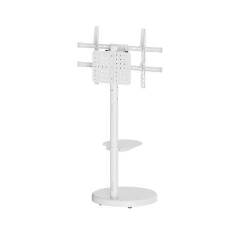 Support de sol Ewent pour téléviseurs jusqu'à 86" - Plateau auxiliaire - Hauteur réglable - Gestion des câbles - VESA maximum 60