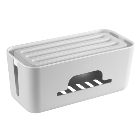 Boîte de rangement pour câbles Ewent - Support pour tablette et téléphone - Dissipation thermique - Couvercle amovible - 30,7 x