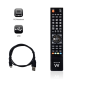 Télécommande universelle 4 en 1 Ewent - Programmable avec câble micro USB et PC - Noir