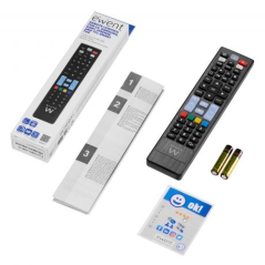 Ewent EW1577 Mando Universal para Lg, Samsung, Sony, Hisense y TCL - Preconfigurado - Botones NetTV y Smart Video - Color Negro