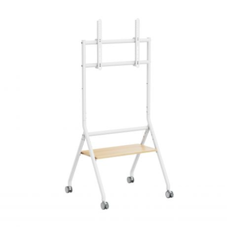 Support de sol Ewent EW1582 pour écrans/téléviseurs interactifs de 37 à 86 pouces - Plateau multi-usages - Poids max. 80 kg - Ha