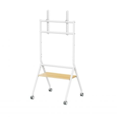 Support de sol Ewent EW1582 pour écrans/téléviseurs interactifs de 37 à 86 pouces - Plateau multi-usages - Poids max. 80 kg - Ha
