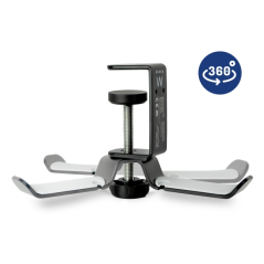 Support de bureau universel pour casque Ewent - Réglable - Antidérapant - Noir