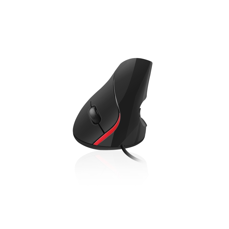 Souris filaire Ewent - Souris verticale - 1000 dpi - Câble de 1,25 m - Ergonomique - Noir