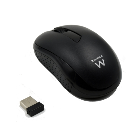 Souris sans fil Ewent 2,4 Hz - Récepteur USB-A - 1000 dpi - 1 pile AA (incluse) - Noir
