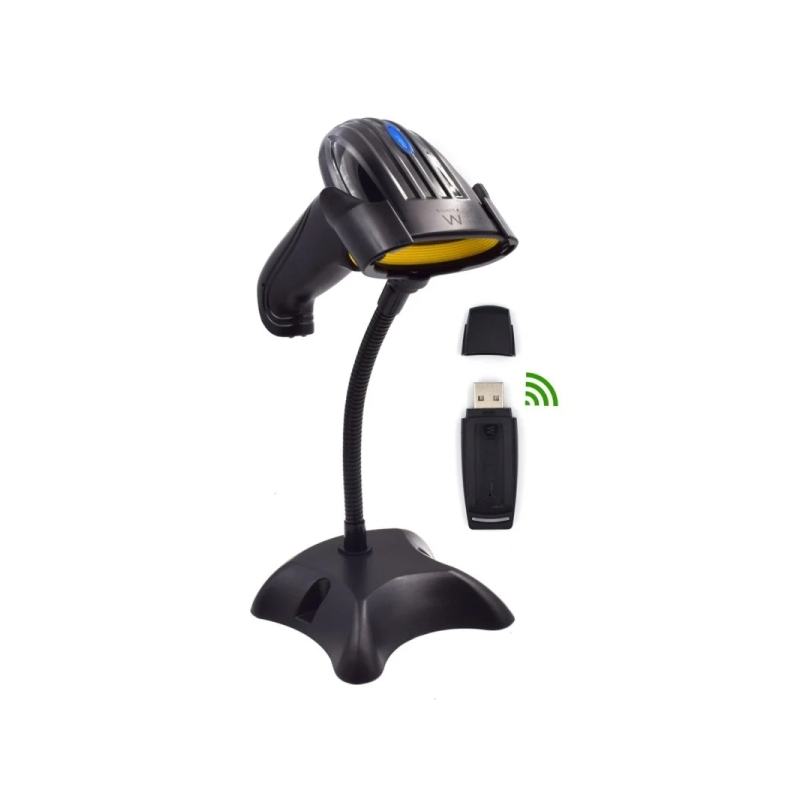 Lecteur de codes-barres 1D sans fil Ewent EW3430 - Modes manuel et automatique - Noir