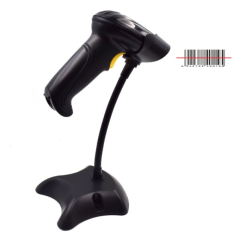 Lecteur de codes-barres 1D sans fil Ewent EW3430 - Modes manuel et automatique - Noir