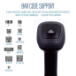 Lecteur de codes-barres sans fil Ewent EW3440 1D/2D - Sans fil et Bluetooth - Jusqu'à 7 h d'autonomie - Base intelligente - Noir