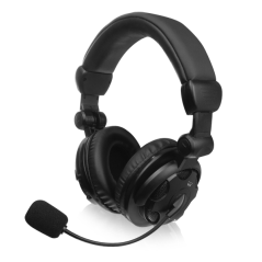 Casque stéréo supra-auriculaire Ewent - Microphone intégré - Contrôle du volume - Câble de 1,85 m - Noir