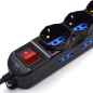 Multiprise Ewent 12 prises - 8 prises L + 4 prises L/F (Schuko) - Interrupteur marche/arrêt - Protection enfant - Fiche italienn