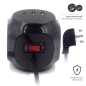 Multiprise Ewent Cube avec 6 prises de bureau - 3 prises Schuko - 2 ports USB-A - 1 port USB-C - Fiche italienne coudée plate -