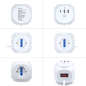 Multiprise Ewent Cube avec 6 prises de bureau - 3 prises Schuko - 2 ports USB-A - 1 port USB-C - Fiche italienne coudée plate -