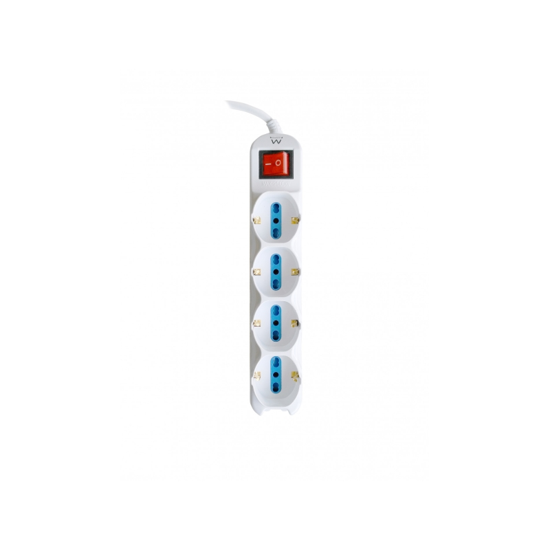 Multiprise Ewent 12 prises - 8 prises L + 4 prises L/F (Schuko) - Interrupteur marche/arrêt - Protection contre les surtensions