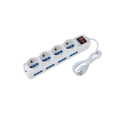 Multiprise Ewent 12 prises - 8 prises L + 4 prises L/F (Schuko) - Interrupteur marche/arrêt - Protection contre les surtensions