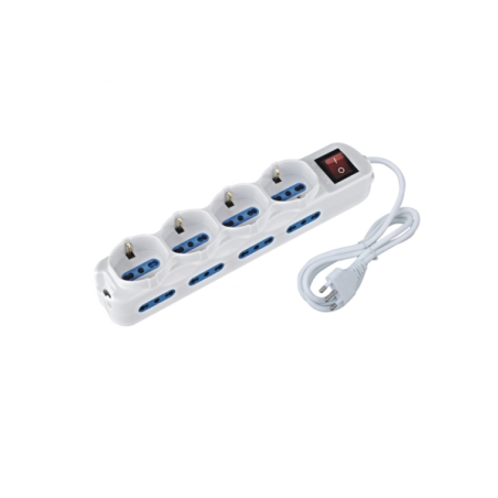 Multiprise Ewent 12 prises - 8 prises L + 4 prises L/F (Schuko) - Interrupteur marche/arrêt - Protection contre les surtensions