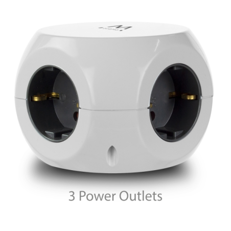 Multiprise Ewent avec 6 prises de bureau - 3 prises Schuko 16 A - 3 prises USB-A - Interrupteur marche/arrêt - Câble de 1,5 m -