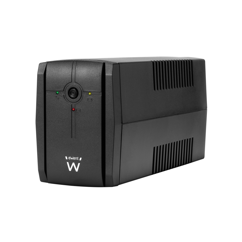 Onduleur interactif Ewent 780 VA/390 W - 2 prises Schuko - Câble d'alimentation - Fonction AVR - Notifications sonores et LED -