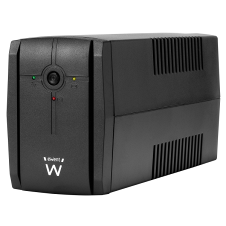 Onduleur interactif Ewent 780 VA/390 W - 2 prises Schuko - Câble d'alimentation - Fonction AVR - Notifications sonores et LED -