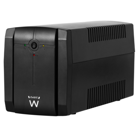 Onduleur interactif Ewent 1300 VA/720 W - 3 prises Schuko - Câble d'alimentation - Fonction AVR - Notifications sonores et LED -