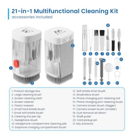 Kit de nettoyage multifonctionnel Ewent 21 en 1