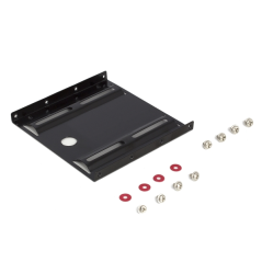 Adaptateur de montage Ewent pour disque dur/SSD 2,5" vers emplacement 3,5" - Aluminium massif - Vis incluses - Noir