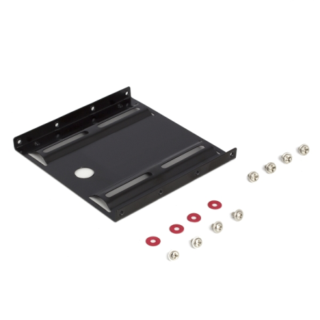 Adaptateur de montage Ewent pour disque dur/SSD 2,5" vers emplacement 3,5" - Aluminium massif - Vis incluses - Noir