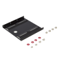 Adaptateur de montage Ewent pour disque dur/SSD 2,5" vers emplacement 3,5" - Aluminium massif - Vis incluses - Noir
